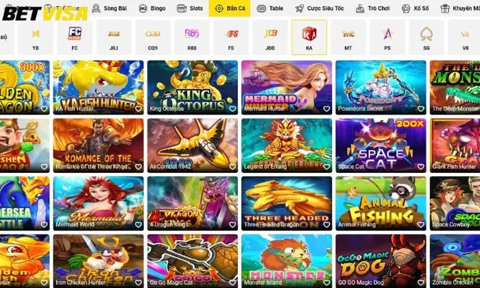 Bắn cá KA Betvisa Tham gia những tựa game bắn cá thú vị tại KA Betvisa