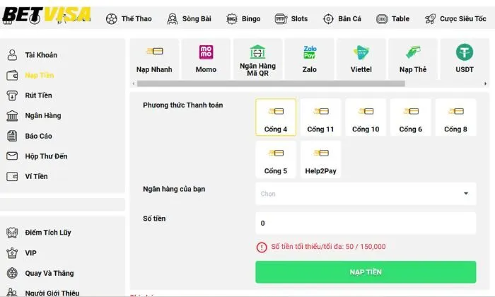 hoàn trả cho thể thao Betvisa Các bước tham gia khuyến mãi hoàn trả cho thể thao Betvisa vô cùng đơn giản