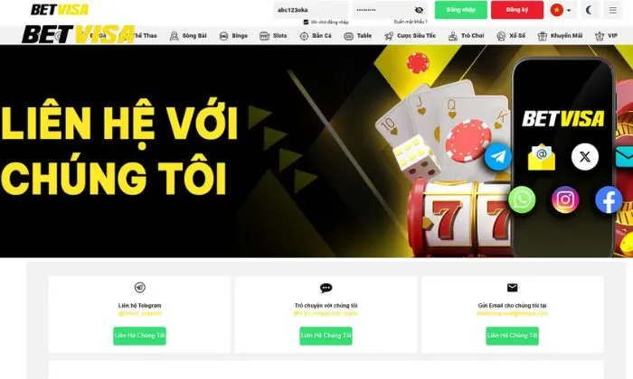 Liên hệ Betvisa Liên hệ Betvisa hỗ trợ người chơi 24/7